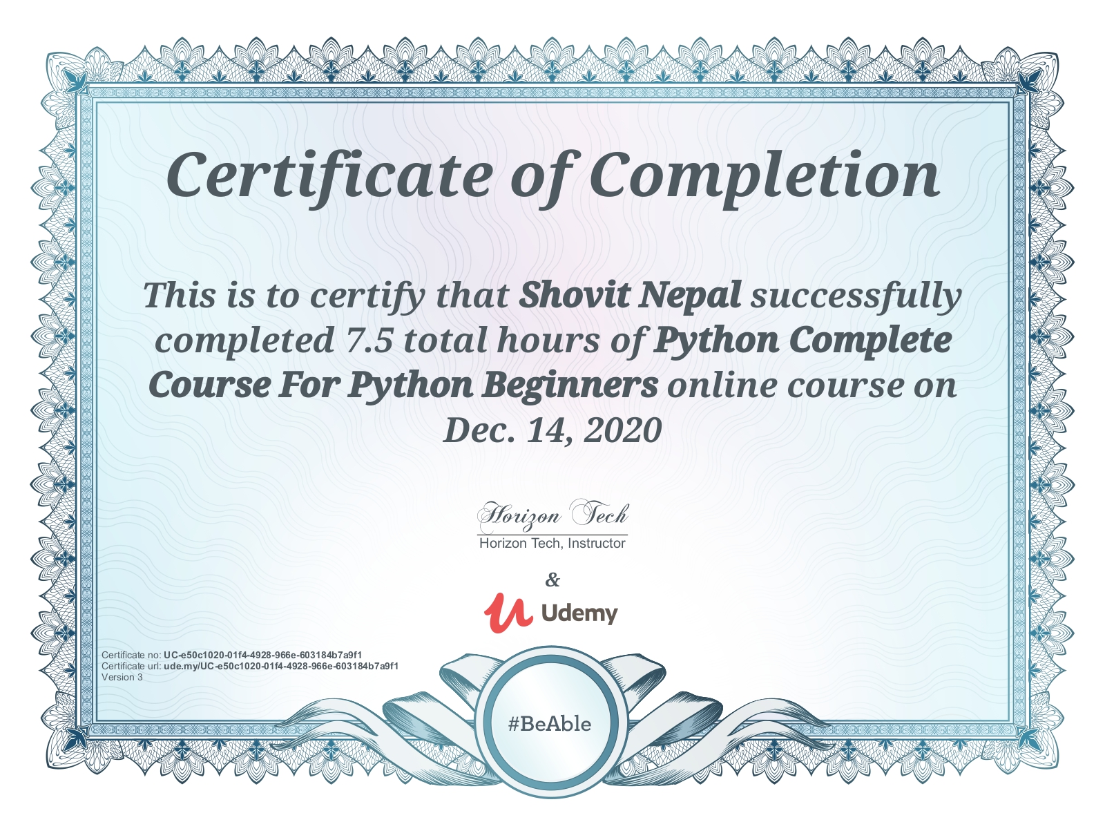 certificate image